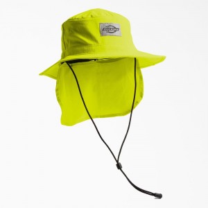 Green Women's Dickies Full Brim Ripstop Boonie with Neck Shade Hat | LEG179462