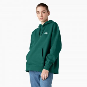 Green Women's Dickies Summerdale Hoodie | MES125970