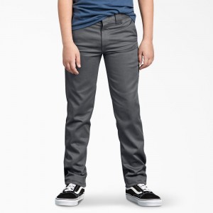 Grey Kids' Dickies FLEX Skinny Fit Pants | GMB540816