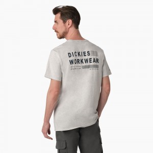 Grey Men's Dickies Cooling Performance Graphic T-Shirt | ROE260498