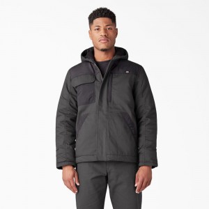 Grey Men's Dickies DuraTech Renegade FLEX Duck Jacket | MOU074851