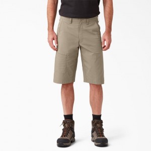 Grey Men's Dickies FLEX Cooling Regular Fit Utility Shorts | LDI748309