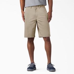 Grey Men's Dickies FLEX Cooling Regular Fit Utility Shorts | HUA821374