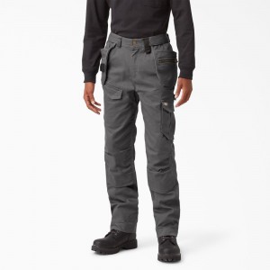 Grey Men's Dickies FLEX Temp-iQ 365 Regular Fit Duck Pants | FQW743618