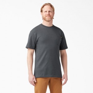 Grey Men's Dickies Lightweight Short Sleeve Pocket T-Shirt | HVJ718960