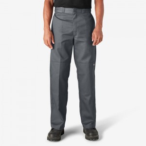 Grey Men's Dickies Loose Fit Double Knee Work Pants | JEB364297