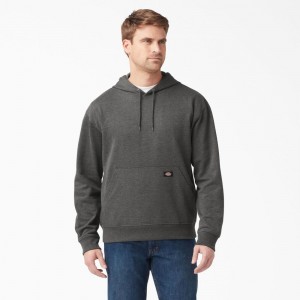 Grey Men's Dickies Midweight Fleece Hoodie | HMQ208543