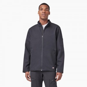 Grey Men's Dickies Ripstop Softshell Jacket | LXS308724