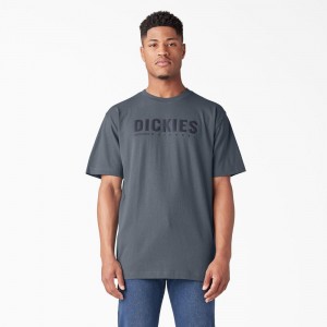 Grey Men's Dickies Short Sleeve Workwear Graphic T-Shirt | XLY965371