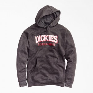 Grey Men's Dickies Skateboarding Fleece Hoodie | ALW854632