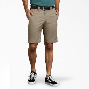 Grey Men's Dickies Slim Fit Work Shorts | HNQ064132