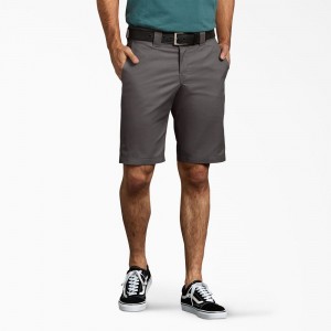 Grey Men's Dickies Slim Fit Work Shorts | WLI157342