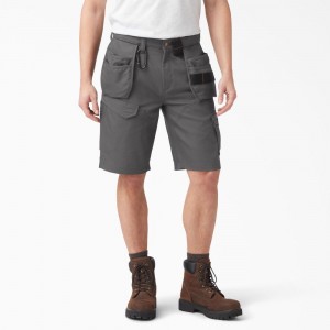 Grey Men's Dickies Traeger x FLEX Relaxed Fit Shorts | FZQ461793