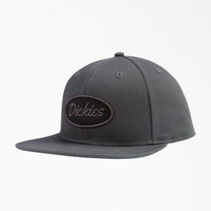 Grey Men's Dickies Twill Flat Bill Cap | ZMN370684