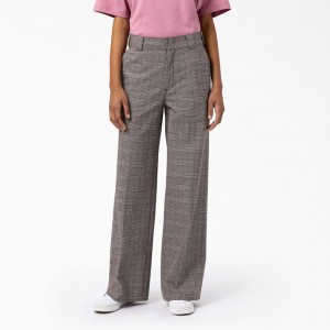 Grey Women's Dickies Bakerhill High Rise Wide Leg Pants | UWI425613