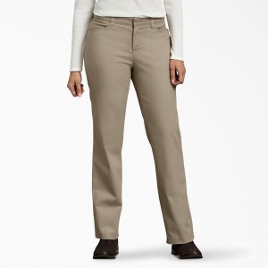 Grey Women's Dickies Curvy Fit Pants | CGN241967