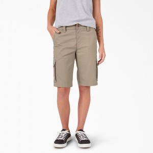 Grey Women's Dickies Relaxed Fit Cargo Shorts | WHY538267