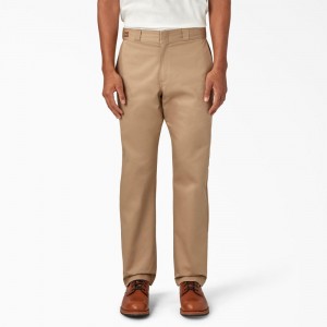 Khaki Men's Dickies 1922 Cotton Pants | UNS948217