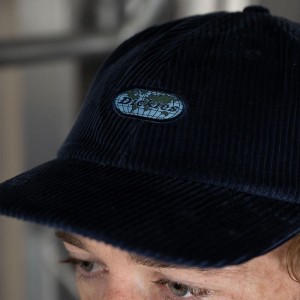 Navy Men's Dickies Jake Hayes Corduroy Cap | OSI516794