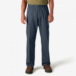 Navy Men's Dickies Loose Fit Cargo Pants | LYN482135