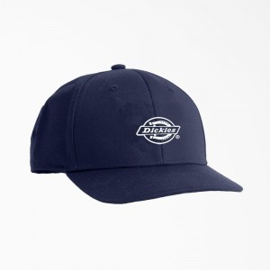 Navy Men's Dickies Low Pro Logo Print Cap | HGQ905736