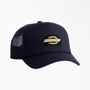 Navy Men's Dickies Mid Pro Foam Trucker Hat | FUP759384