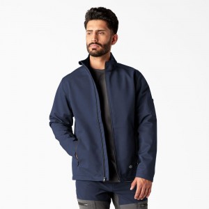 Navy Men's Dickies Ripstop Softshell Jacket | IUR013854