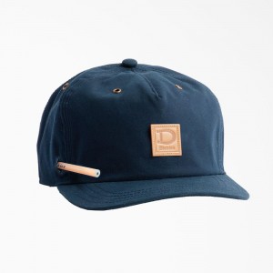 Navy Men's Dickies Waxed Canvas Hat | XTD143628