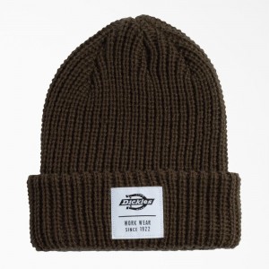 Olive Men's Dickies Cuffed Fisherman Beanie | DKW735108