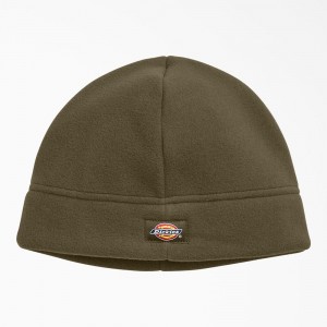 Olive Men's Dickies Fleece Beanie | PHX841670