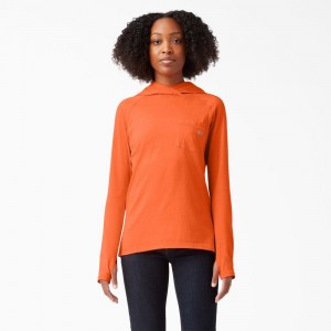 Orange Women's Dickies Cooling Performance Sun T-Shirt | MTW918706