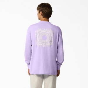 Purple Men's Dickies Oatfield Long Sleeve T-Shirt | PDX456270