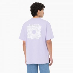 Purple Men's Dickies Oatfield Short Sleeve T-Shirt | AOW852347