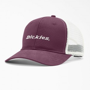 Purple Men's Dickies Two-Tone Trucker Cap | VPK951247