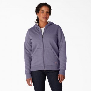 Purple Women's Dickies High Pile Fleece Lined Hoodie | ILC075982