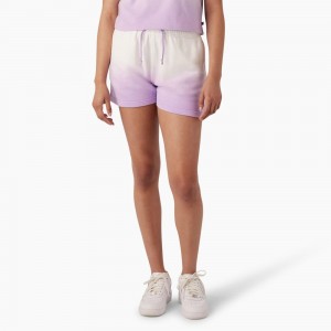 Purple Women's Dickies Relaxed Fit Ombre Knit Shorts | UYB095172