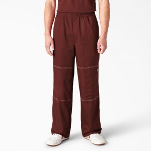 Red Men's Dickies Skateboarding Summit Relaxed Fit Chef Pants | ACR943721