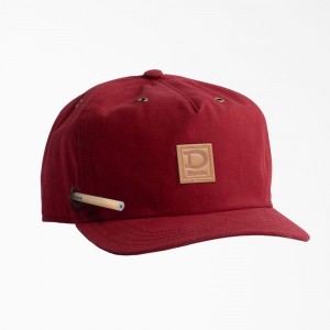 Red Men's Dickies Waxed Canvas Hat | GJI965740