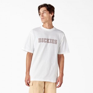 White Men's Dickies Melvern Graphic T-Shirt | JUI507419