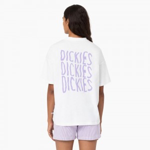 White Women's Dickies Creswell Graphic T-Shirt | NWM061472