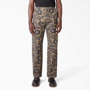 Yellow Men's Dickies Premium Collection Utility Pants | BTF451063