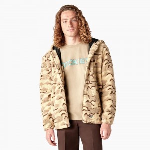 Yellow Men's Dickies Skateboarding Fleece Jacket | QET923805