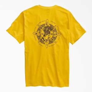 Yellow Men's Dickies Vincent Alvarez Graphic T-Shirt | LEH763592