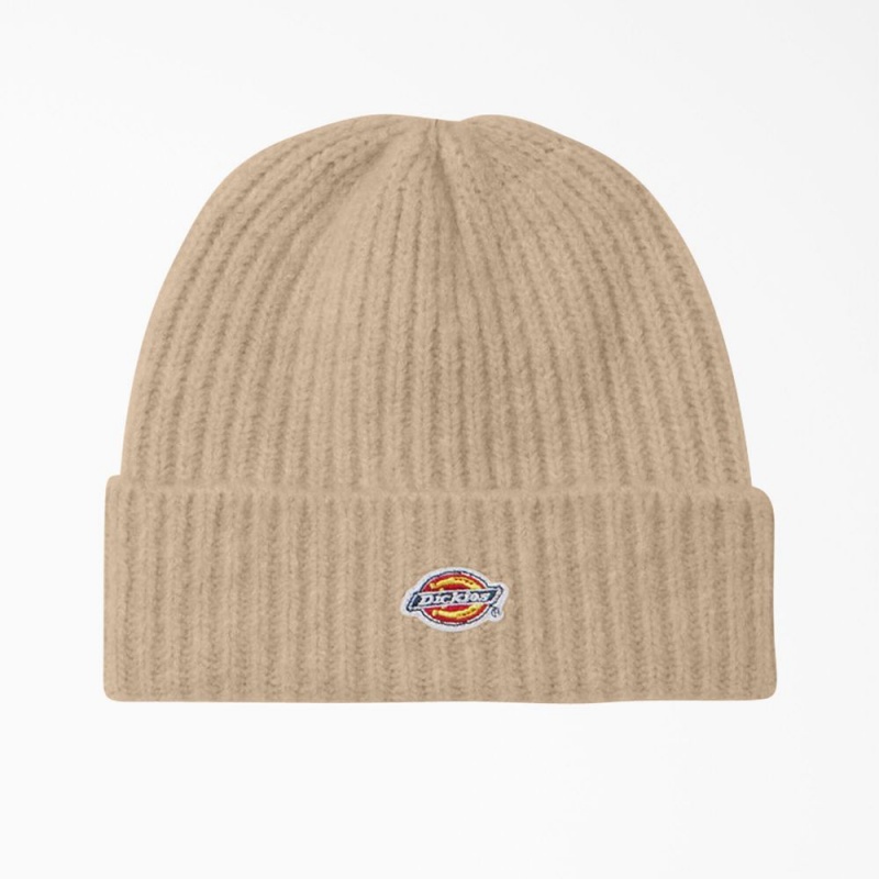 Beige Men\'s Dickies Brewton Beanie | DYC506874