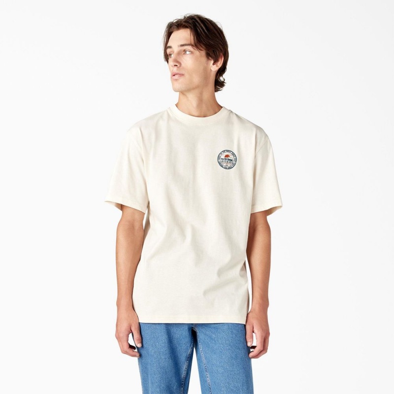 Beige Men's Dickies Greensburg Graphic T-Shirt | YPG418350