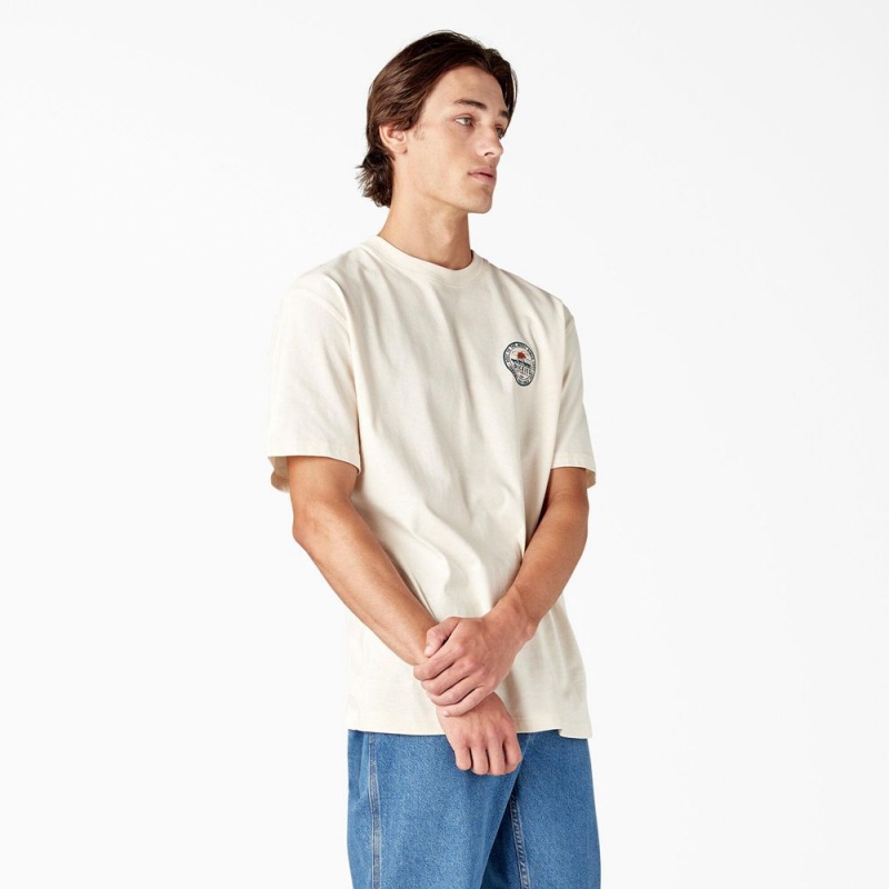 Beige Men's Dickies Greensburg Graphic T-Shirt | YPG418350