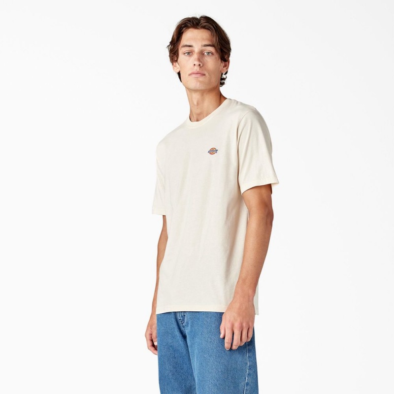 Beige Men's Dickies Mapleton Short Sleeve T-Shirt | RVA847360