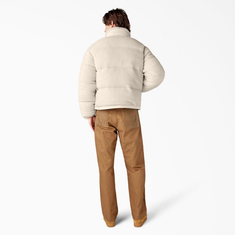 Beige Men's Dickies Mount Hope Puffer Jacket | VEQ041372