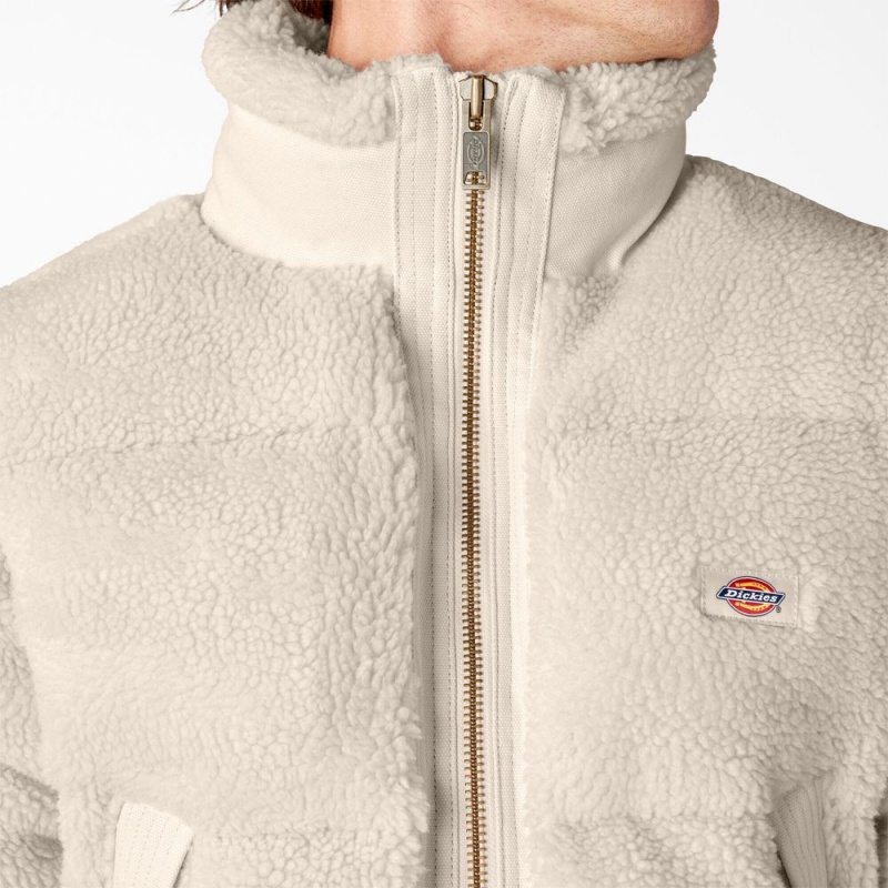 Beige Men's Dickies Mount Hope Puffer Jacket | VEQ041372