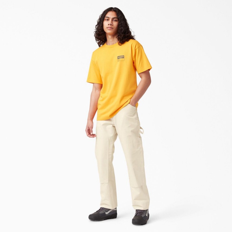 Beige Men's Dickies Relaxed Fit Double Knee Carpenter Painter's Pants | NWI290837